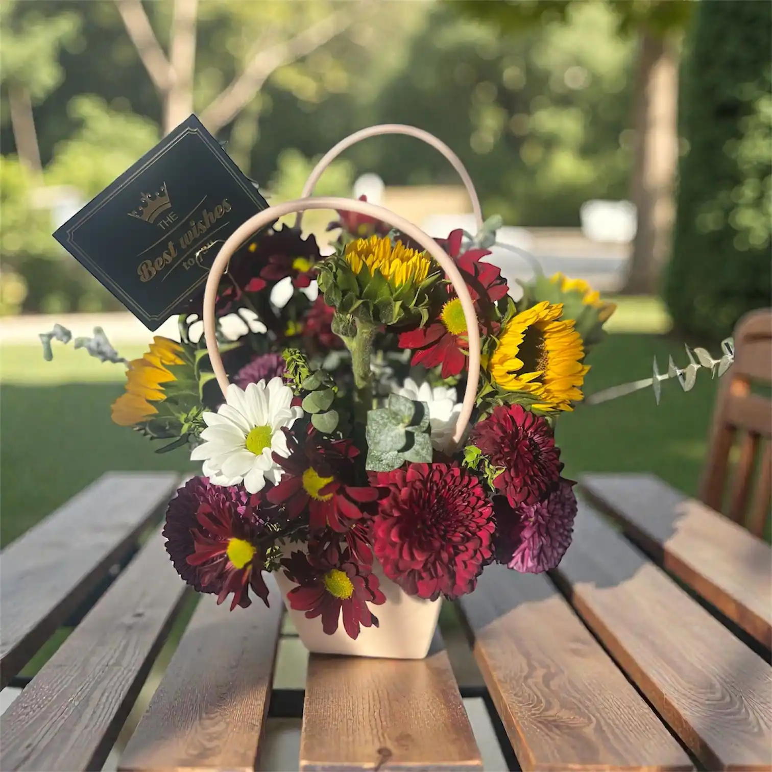 Sunlit Harvest Bloom Basket Sunlit Harvest Bloom Basket